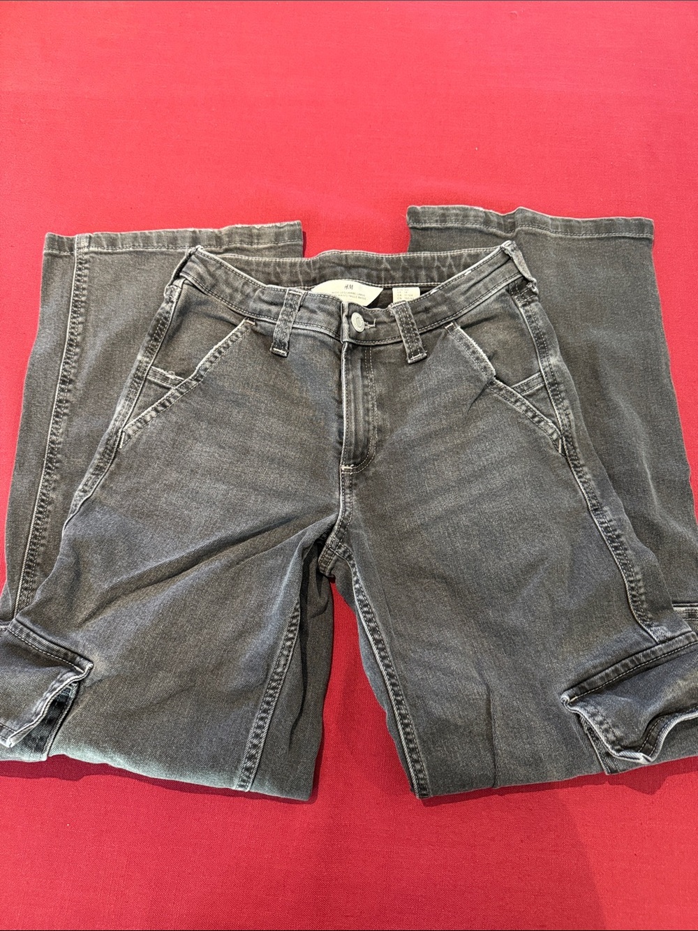 H&M Kids Charcoal Gray Straight-Leg Jeans